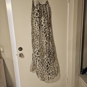 SILKY ANIMAL PRINT SUN DRESS